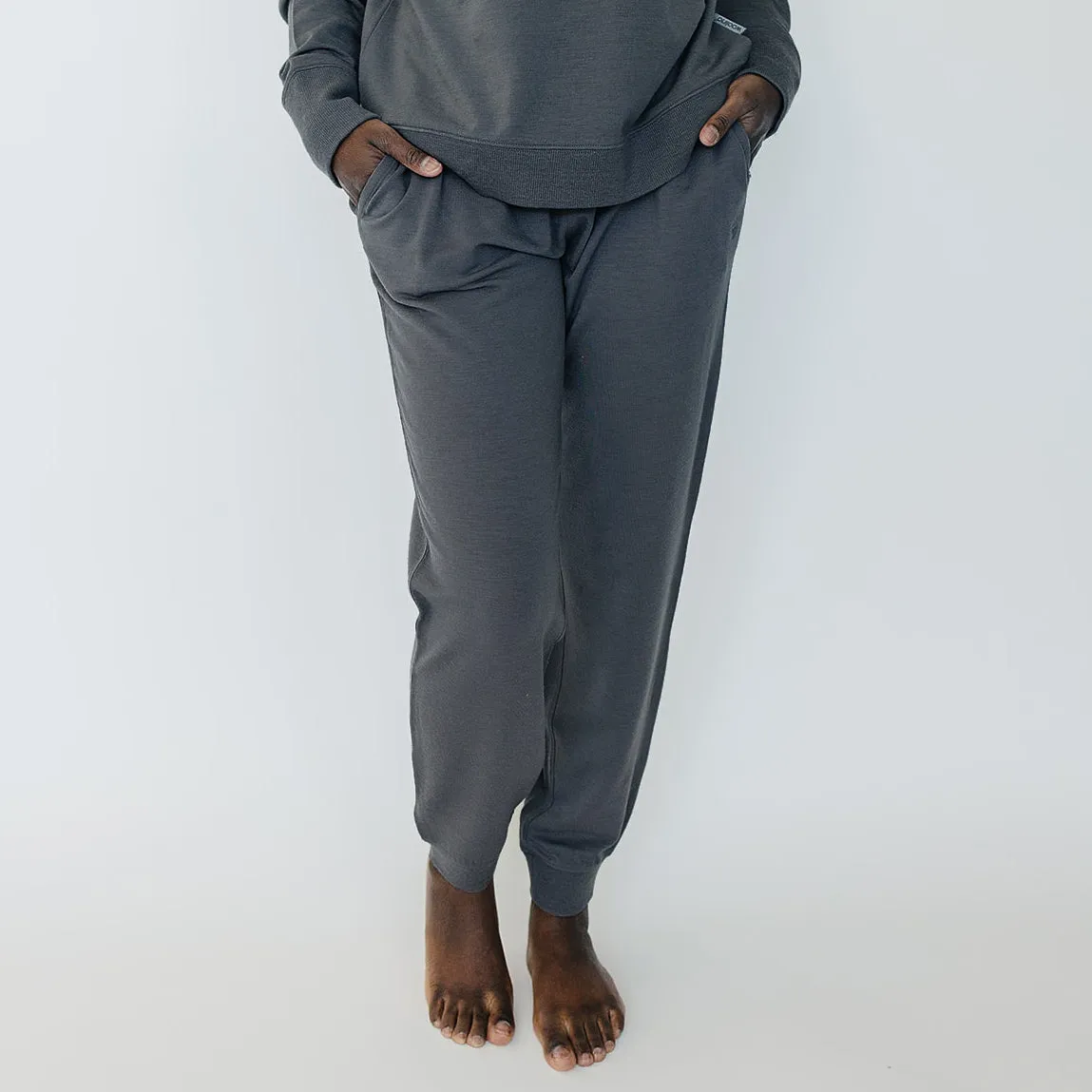 Women's Merino Wool Jogger, Storm Gray