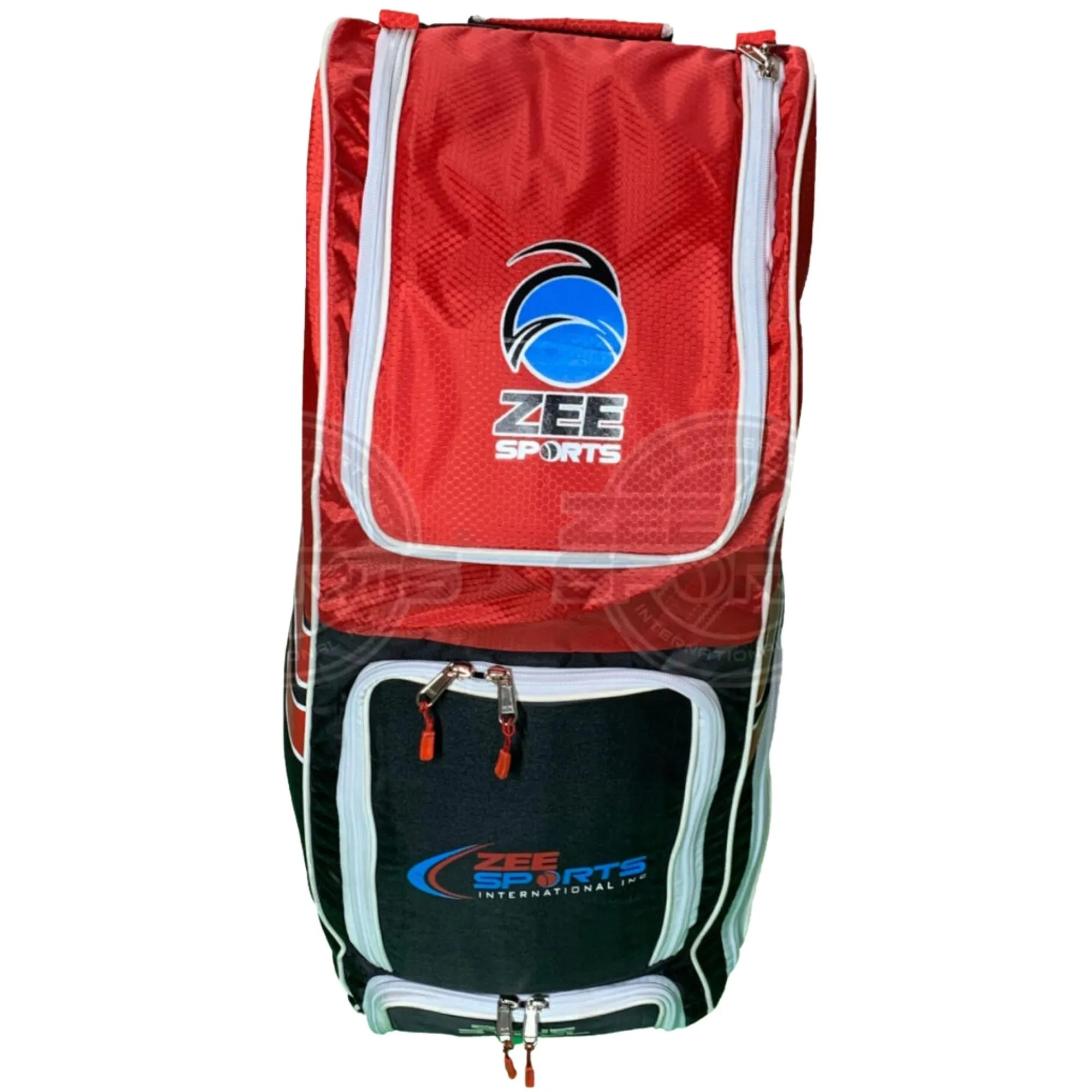 Zee Sports Kit Bag Duffle BackPack Black Red