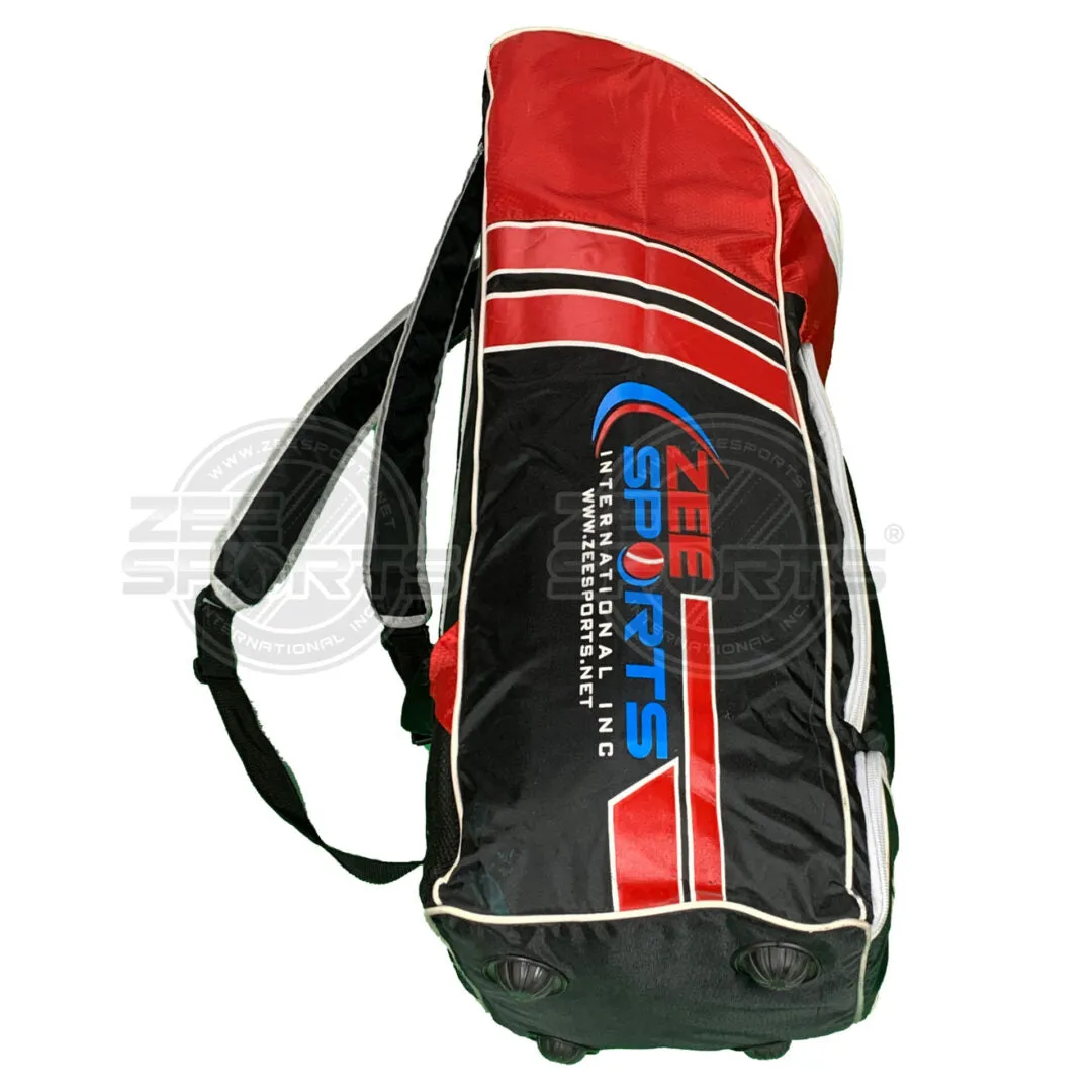 Zee Sports Kit Bag Duffle BackPack Black Red